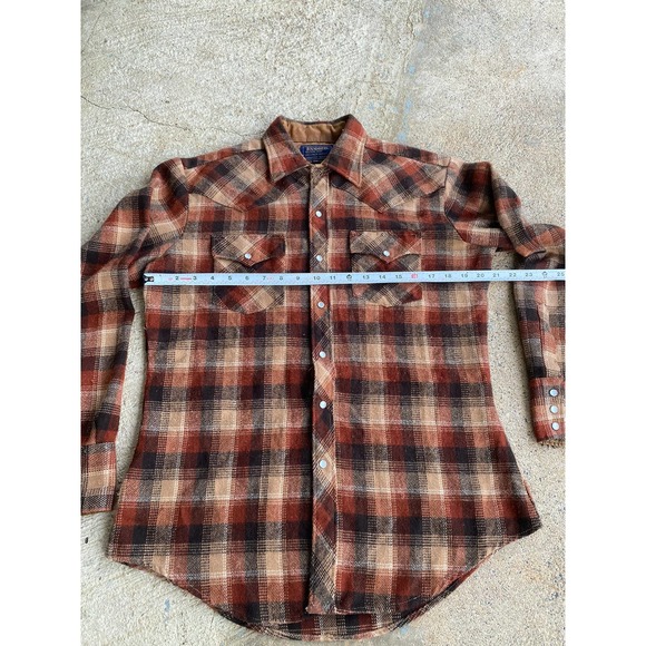 Vintage 80’s Rugged Wrangler Style Western Flannel Shirt - Picture 9 of 11